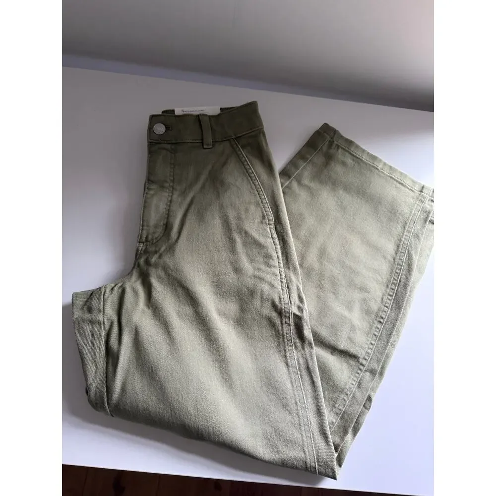 $128 New Everlane Utility Curve Pant - Green - size 2